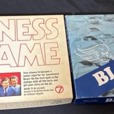 Buffalo NY Vintage Board Game Lot – Eyewitness Newsgame & Blizzard of ’77 Travel Game 