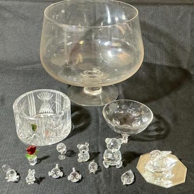 Swarovski Crystal Figurines And Glassware Lot