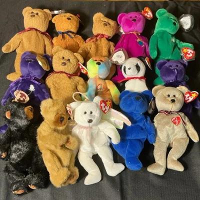 Assortment  Of Beanie Bears 