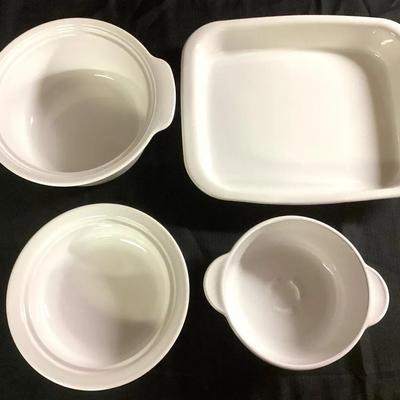 Classic White CorningWare Baking & Casserole Dish Set – 4 Pieces