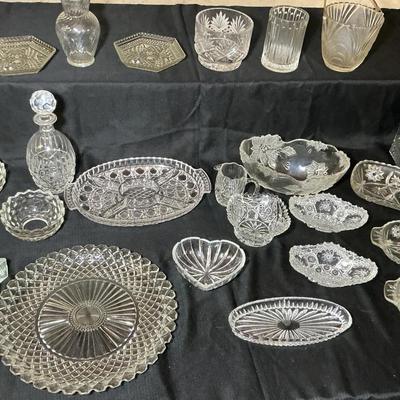 Large Lot Of Assorted Cut Crystal Glass 