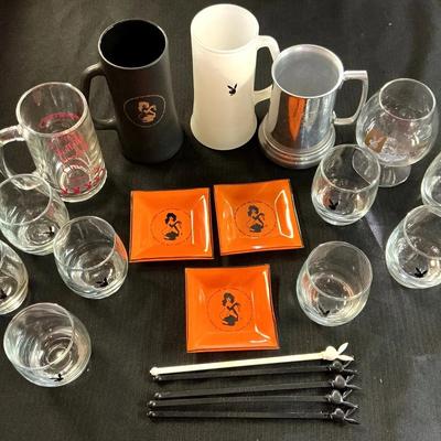 Vintage Playboy Barware & Memorabilia Lot – Glasses, Mugs, Coasters & Stirrers