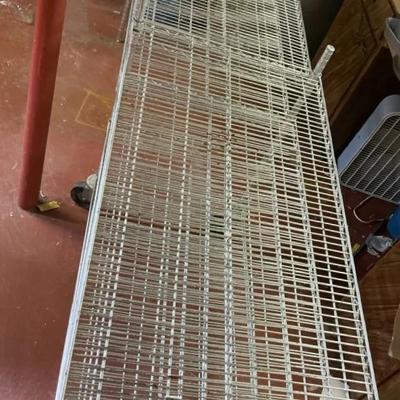 Chrome Metal Wire Utility Shelving Unit on Casters