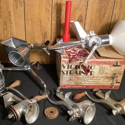 It’s All About That Kitchen Grindset - Vintage Manual Kitchen Grinding, Shredding & Straining Tools