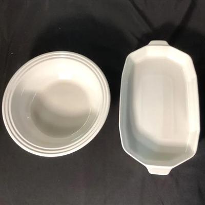 Pfaltzgraff White Serving Bowl & Rectangular Baker Dish