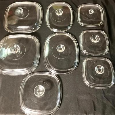 Lot of Replacement Pyrex Clear Glass Lids – Assorted Sizes