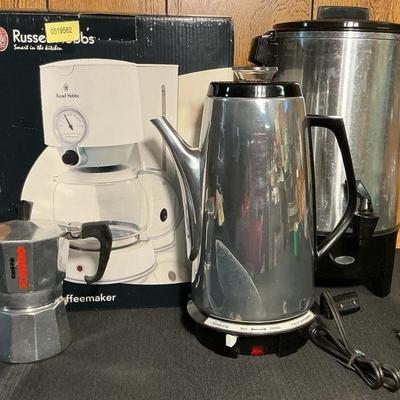 Don’t Even Talk To Me Until I’ve Had My Various Coffee Makers (w/ Brand New Russel Hobbs Model) Lot