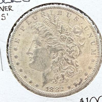 1882-O Morgan Dollar O Over S 