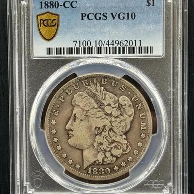 1880-CC Morgan Dollar PCGS VG10