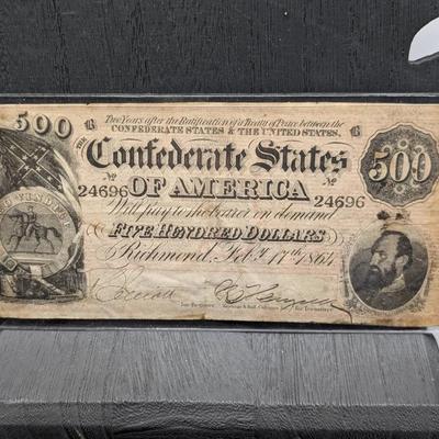 1864 Confederate $500 Note ..T64