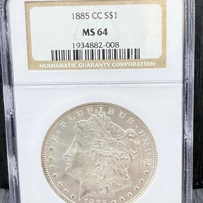 1885-CC Morgan Dollar NGC MS64
