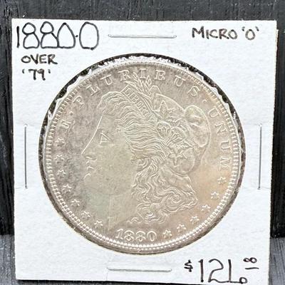 1880-O Morgan Dollar 80 Over 79