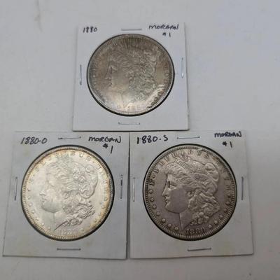 1880 P, O, & S Morgan Dollars