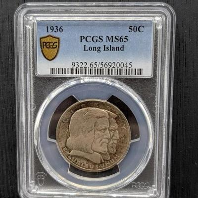 1936 Long Island Comm. Half....PCGS MS65