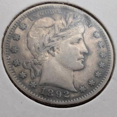 1892 Barber Quarter