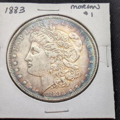 1883 Morgan Dollar w/ Rainbow Toning