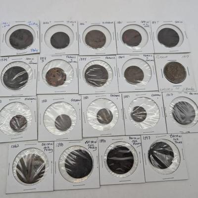 Group Of 1800's European Coins