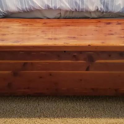 Vintage Cedar Blanket Chest on Bun Feet