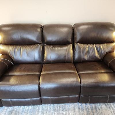 leather reclining sofa