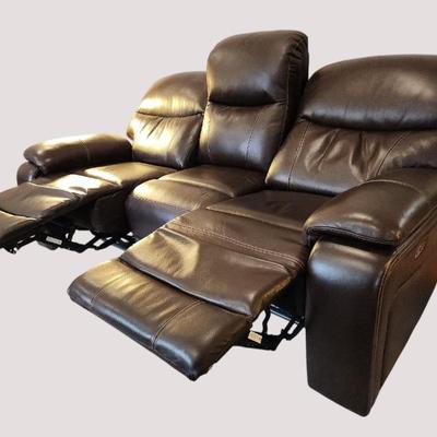leather reclining sofa