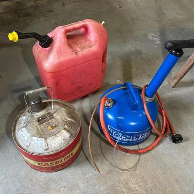 Vacuum Pump And 2 Gas Cans