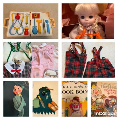 Vintage Children’s Books, Doll, Toy & Clothing 