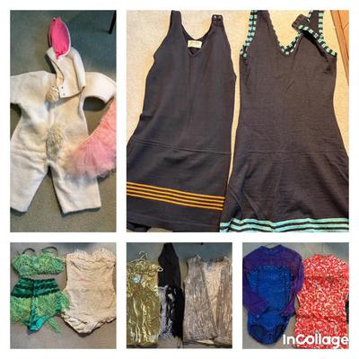 2 Vintage Woolen Swimsuites, Dance Costumes, Ski Attire