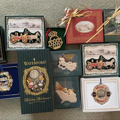 Waterford, Lennox And White House Ornaments