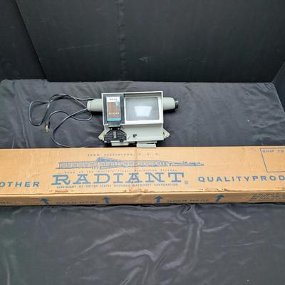 Vintage BAIA Instaview 120 Dual 8 Film Viewer w/ Radiant Leader Projection Screen – Untested