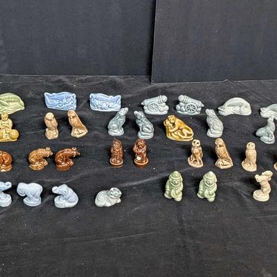 Assorted Mini Glazed Ceramic Figurines Lot