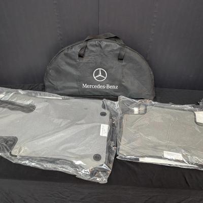 Mercedes-Benz Branded Accessories Lot – All-Weather Floor Mats & Folding Table