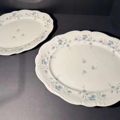 Vintage Blue & White Floral China Lot – Plates, Cups & Platters and More!