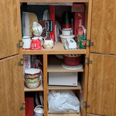 Holiday Dishware and Serveware Mystery Cabinet Lot
