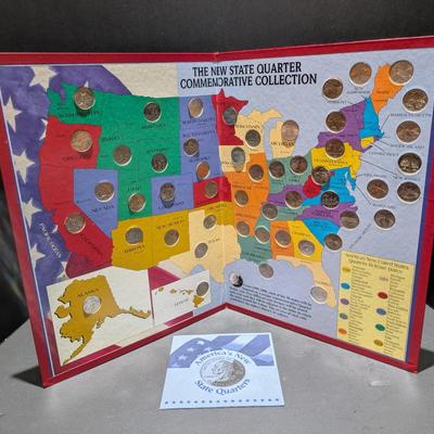U.S. New State Quarters Commemorative Collection in Display Board