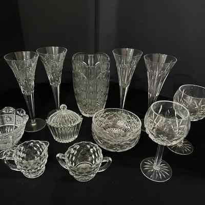 Vintage Cut Glass & Crystal Lot – Stemware, Bowls & Serving Pieces