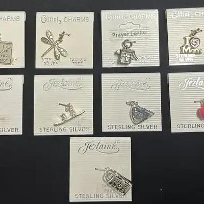 Lot of Sterling Silver Charms – JeZlaine™ & Cellini® Charms 