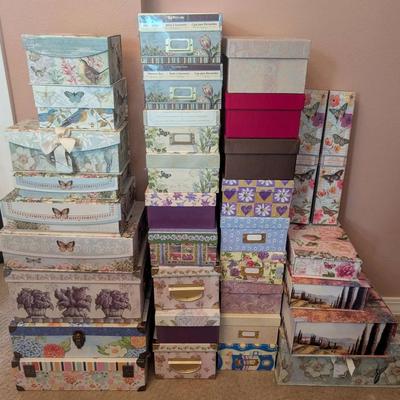 Decorative Storage & Memory Box Lot (Over 33 Boxes)