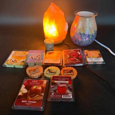 (1) Salt Lamp and (1) Wax Warmer with Wax Melts