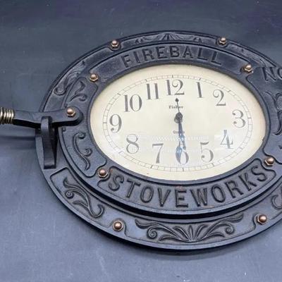 Cast Iron Fireball StoveWorks Wall Clock