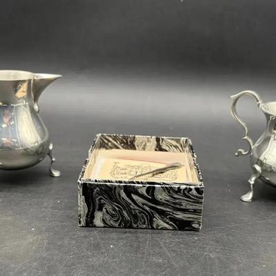 (3) Williamsburg Silversmith Collectible Pieces 