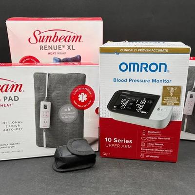 (3) Heating Pads & (1) Blood Pressure Monitor