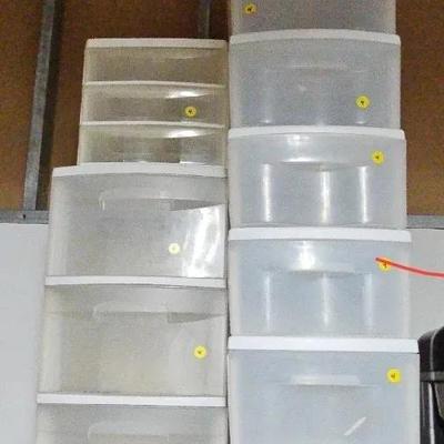 (9) Plastic Stackable Storage  Drawers