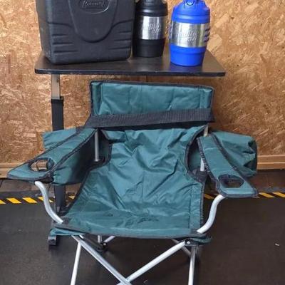 Folding Chair and (3) Cooler Items