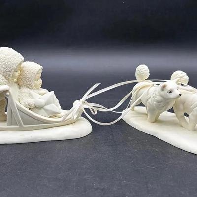 Dept 56 Snowbabies "MUSH" Dogsled Figurine