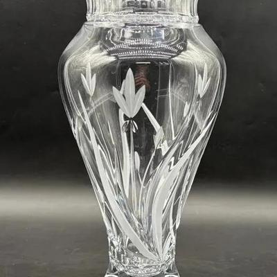 Tall Cut Crystal Vase