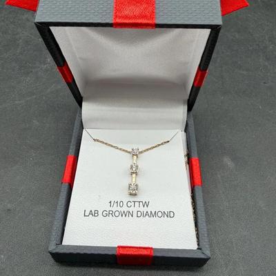 1/10 CTTW Lab Grown Diamond Necklace