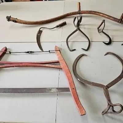 (7) Antique Farm Tool Items