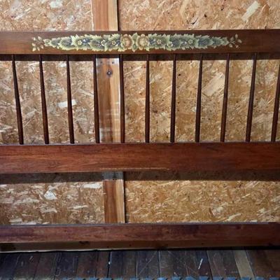 Hitchcock Headboard and (4) Piece Hitchcock Style Bedroom Set