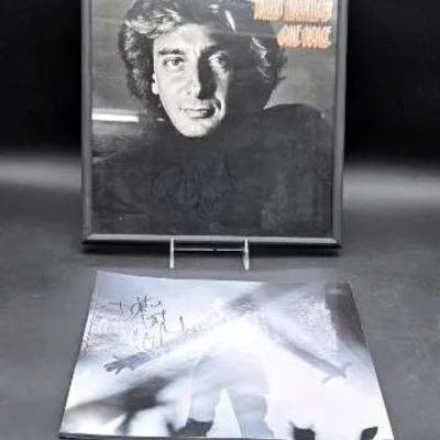 (2) Autographed Barry Manilow Items