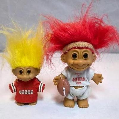 (2) Vintage 49ers Troll Dolls